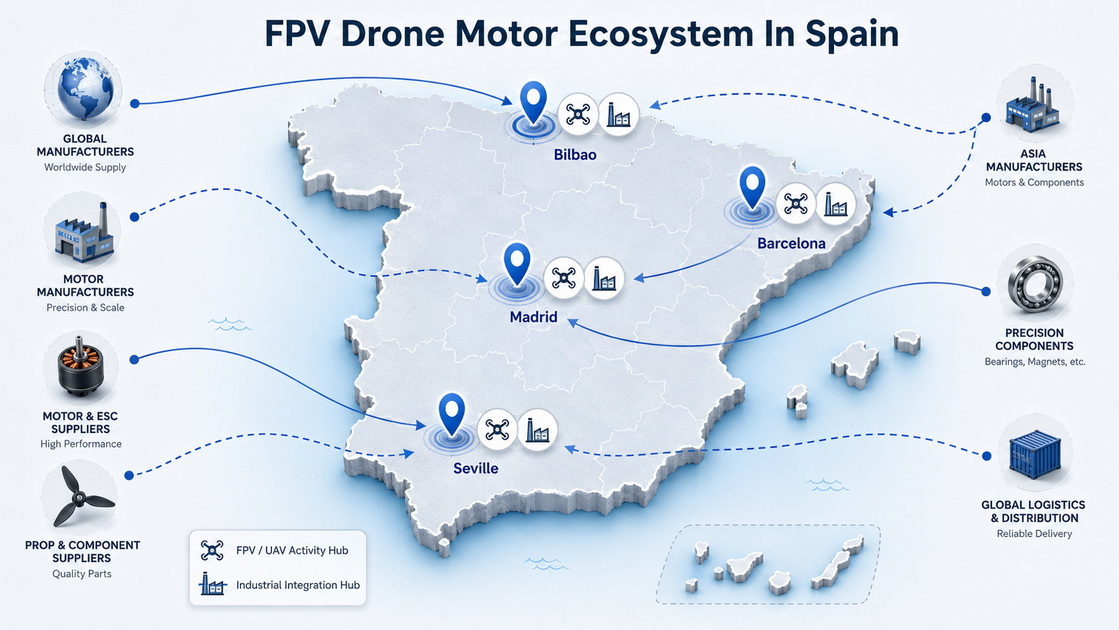 Spain FPV Drone Motor Ecosystem Spain FPV Drone Motor Ecosystem