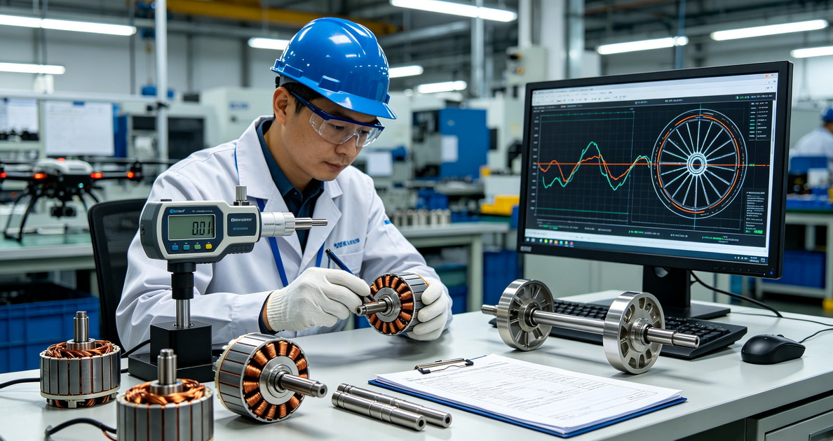 UAV Motor Quality Control Inspection UAV Motor Quality Control Inspection