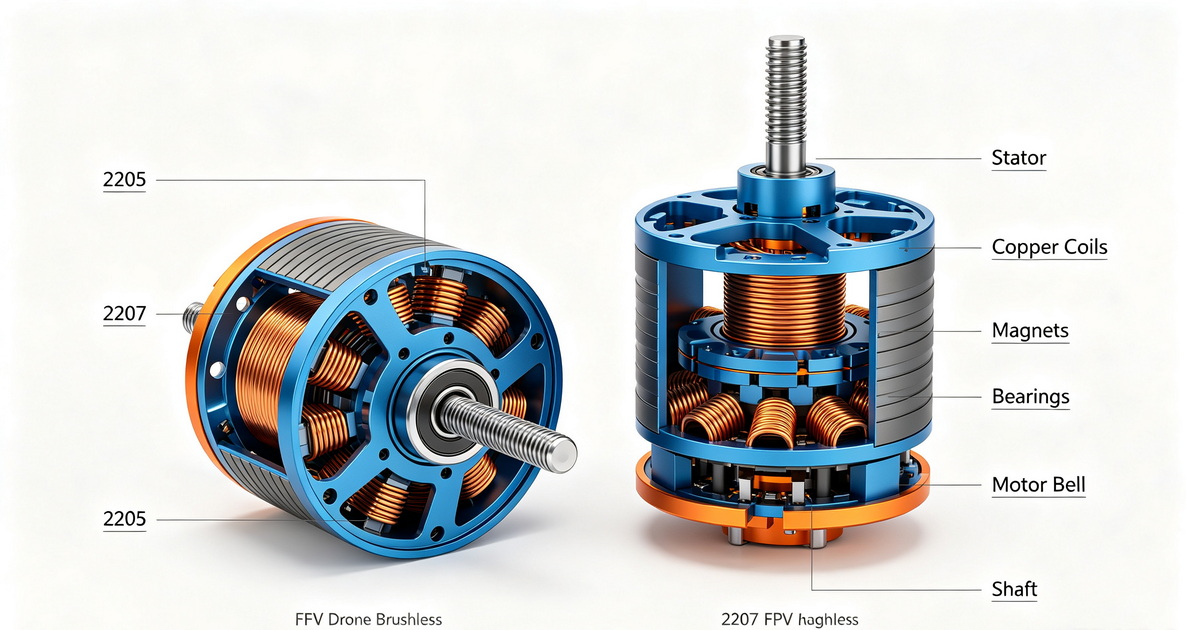 FPV Motor Stator Size Cross Section FPV Motor Stator Size Cross Section
