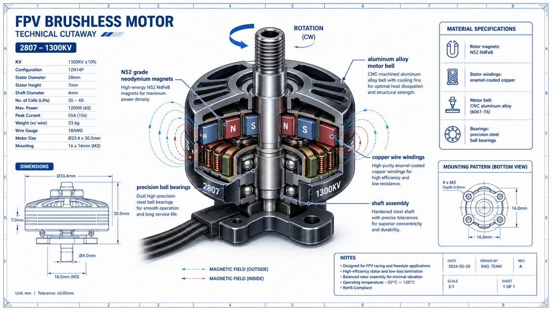 Brushless Motor Internal Structure Diagram Brushless Motor Internal Structure Diagram
