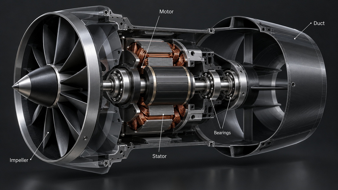 Electric Ducted Fan Motor Structure Electric Ducted Fan Motor Structure