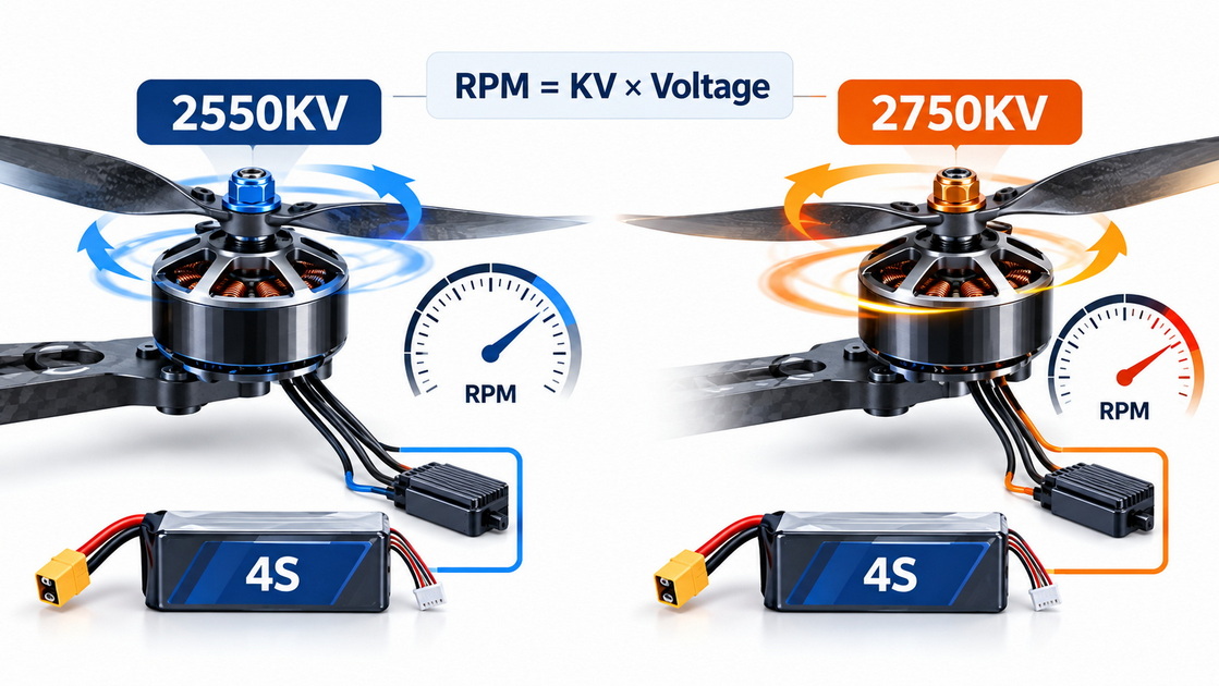 FPV Motor KV And Voltage Diagram FPV Motor KV And Voltage Diagram