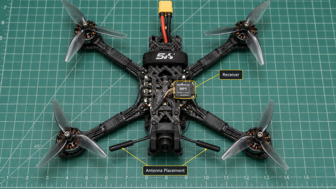 FPV Receiver Installation Example FPV Receiver Installation Example