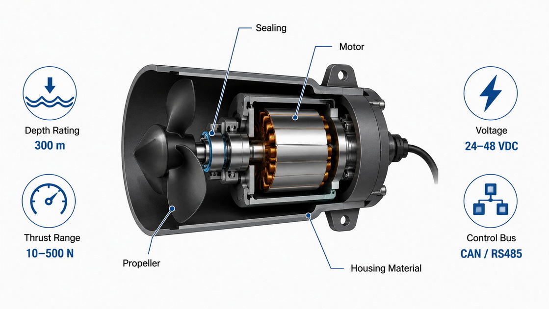 Underwater Thruster Technical Parameters Diagram Underwater Thruster Technical Parameters Diagram