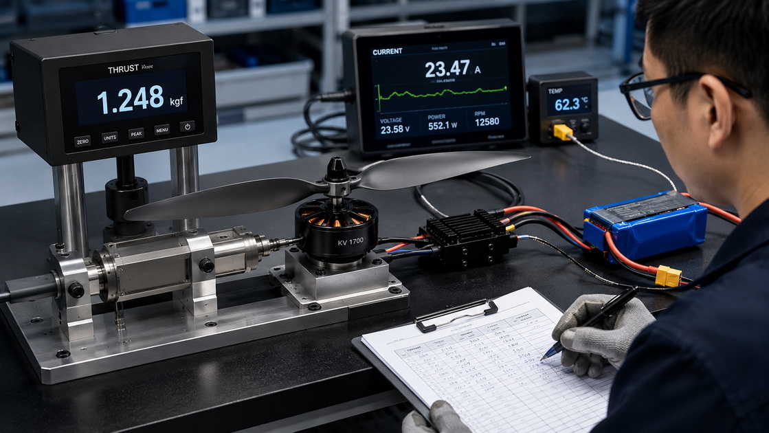 Drone Motor Thrust Testing Drone Motor Thrust Testing