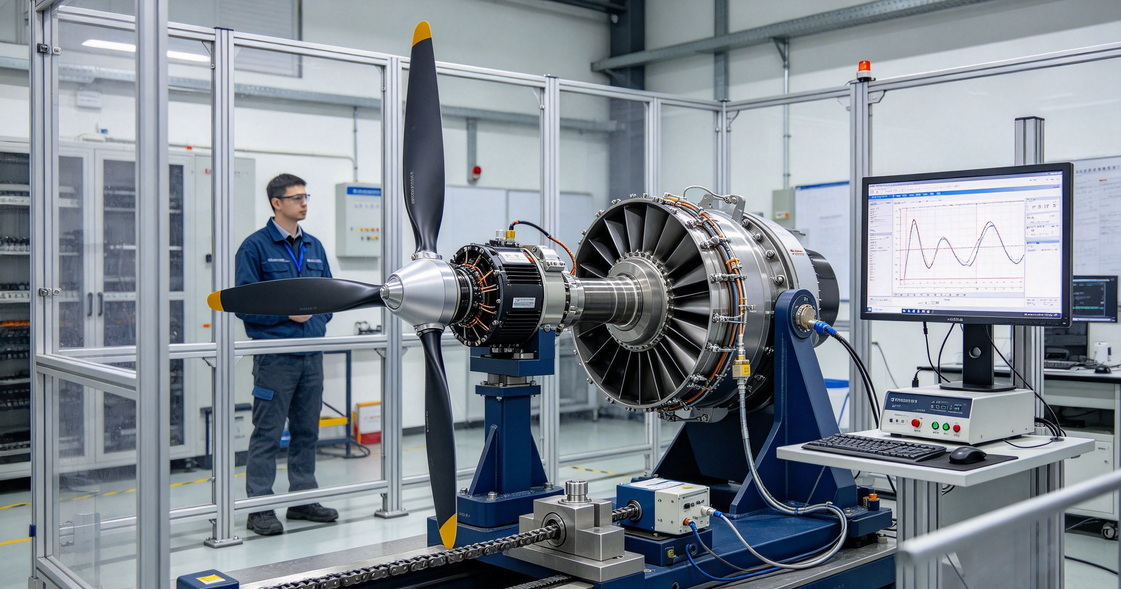 Aircraft Motor And Propeller Controlled Bench Testing Aircraft Motor And Propeller Controlled Bench Testing