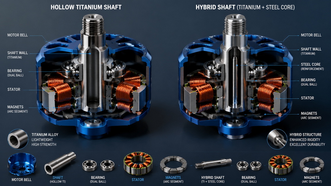 Hollow Titanium Shaft Motor Design Hollow Titanium Shaft Motor Design