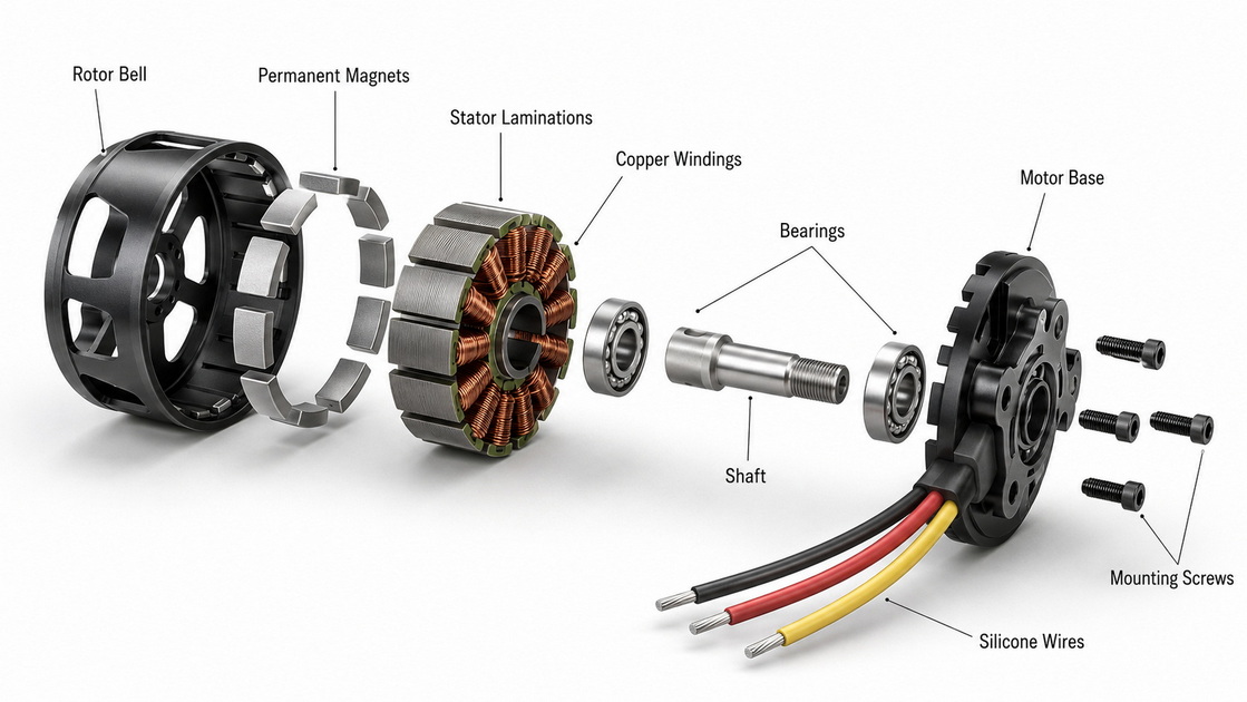 FPV Brushless Motor Structure FPV Brushless Motor Structure