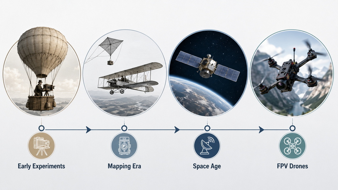 Evolution Of Aerial Photography Timeline Evolution Of Aerial Photography Timeline