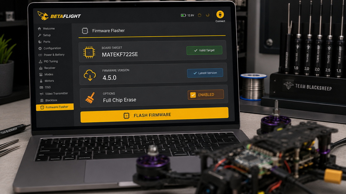 Betaflight Firmware Flasher Screen Betaflight Firmware Flasher Screen