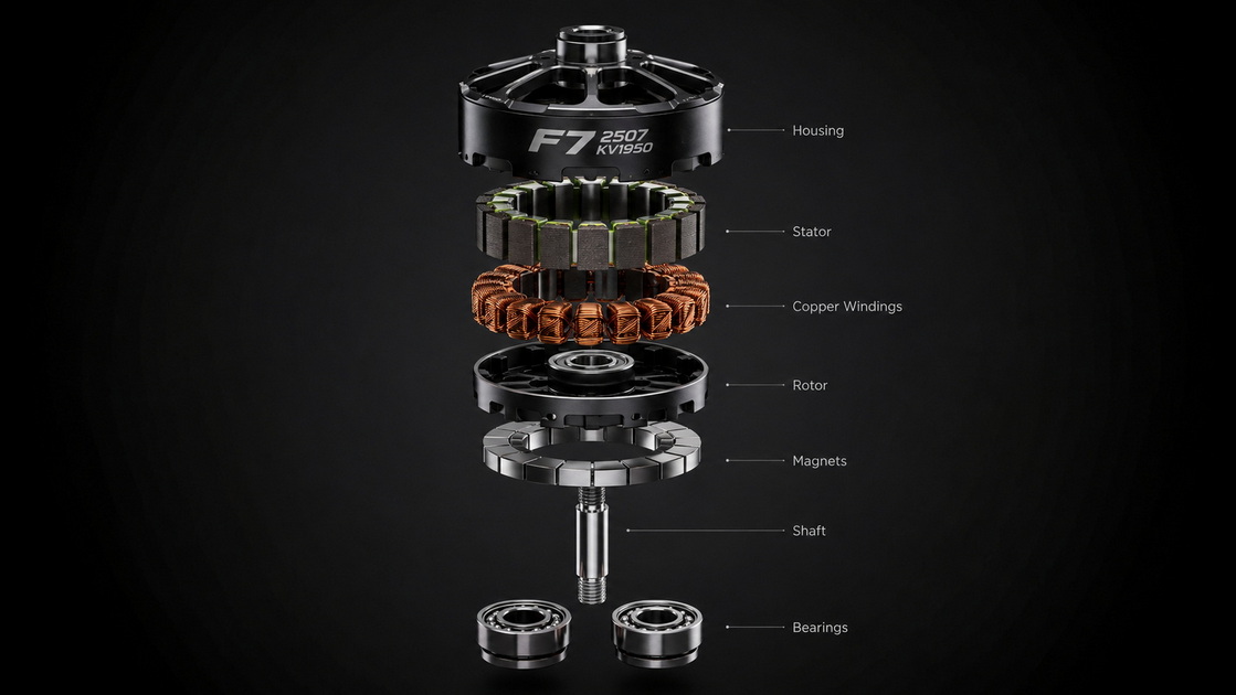 FPV Brushless Motor Exploded View FPV Brushless Motor Exploded View