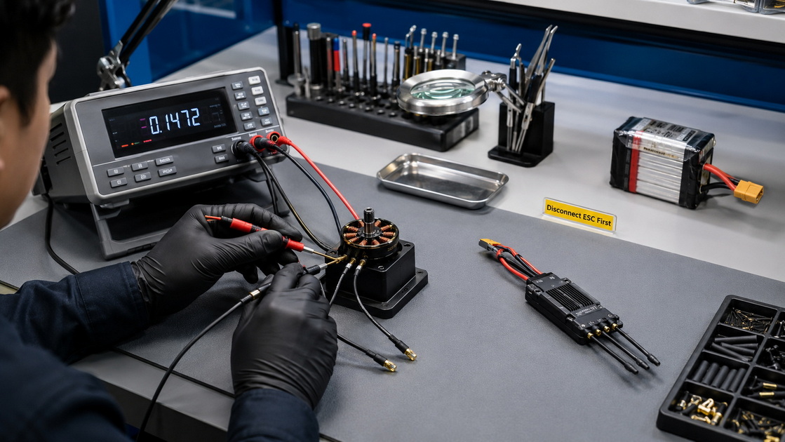 Brushless Motor Resistance Test Setup Brushless Motor Resistance Test Setup