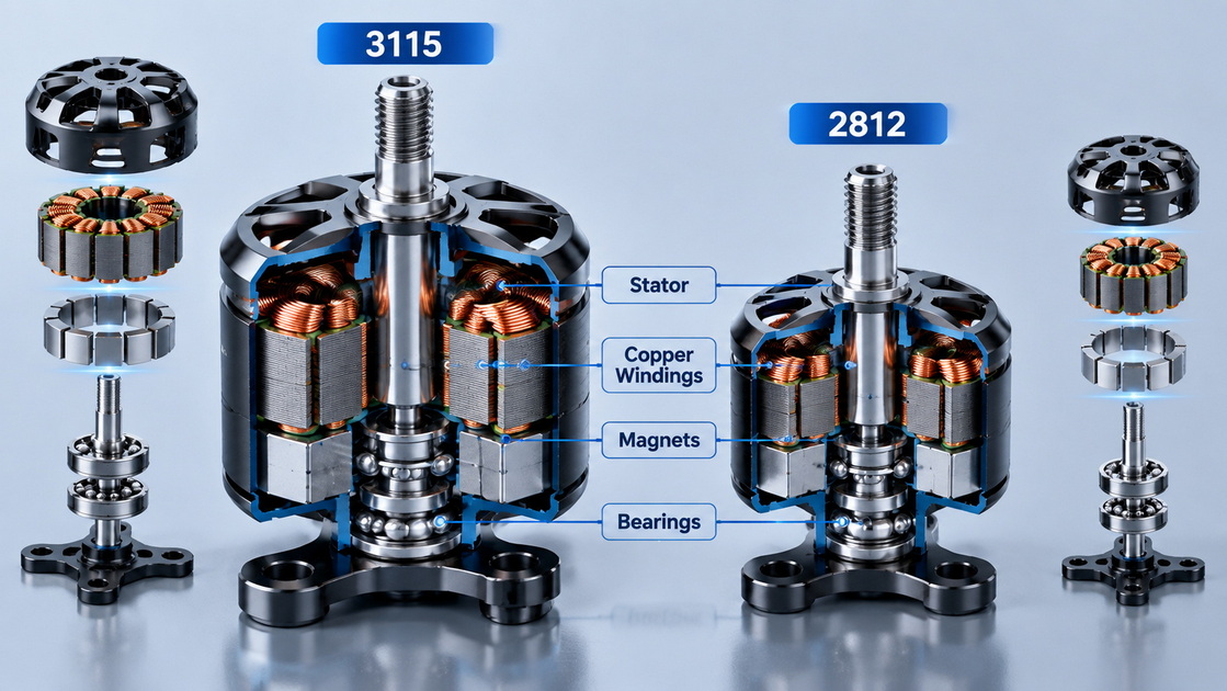 Drone Motor Stator Size Comparison Drone Motor Stator Size Comparison