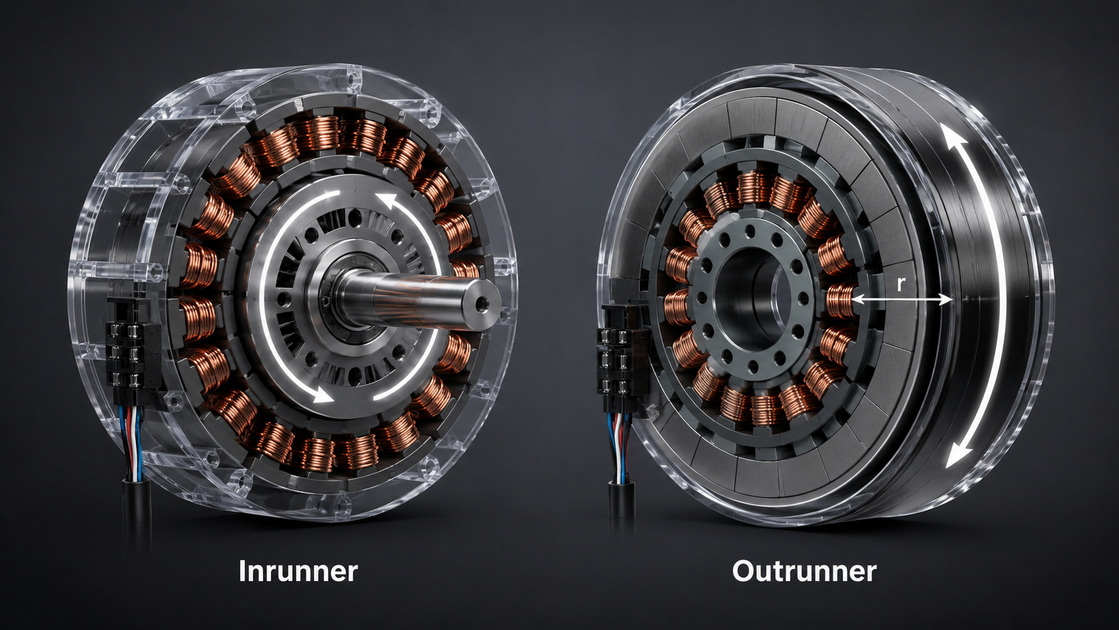 Inrunner And Outrunner Torque Motor Comparison