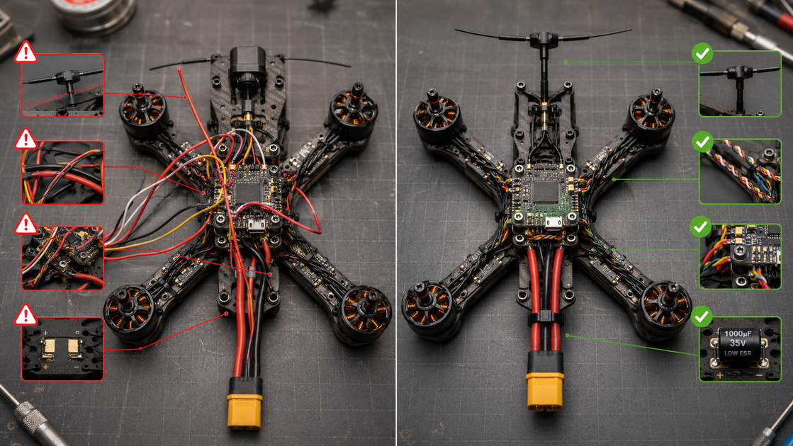 Clean Versus Noisy FPV Wiring