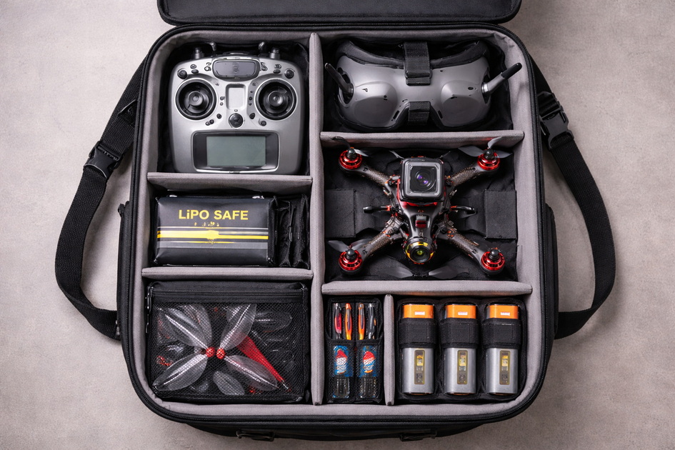 FPV Drone Backpack Packing