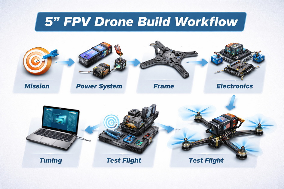 Five Inch FPV Drone Build Workflow