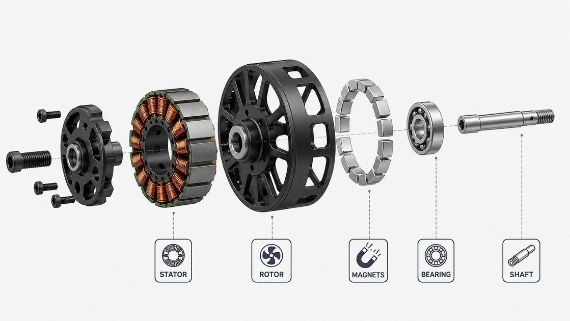 3115 Drone Motor Component Diagram