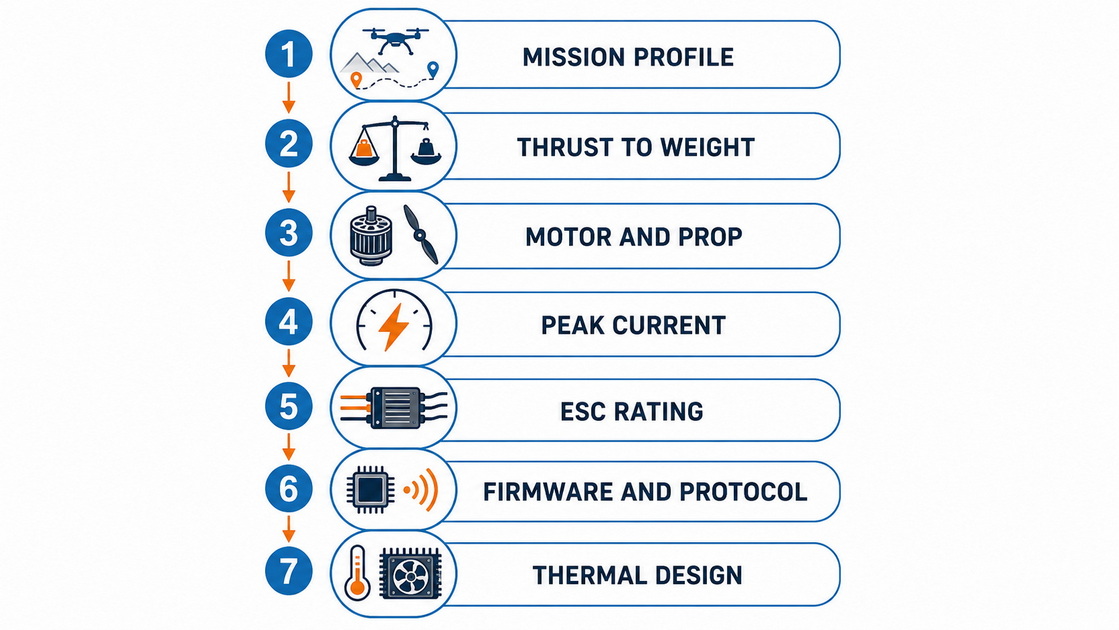 Multicopter ESC Selection Workflow