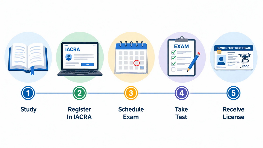 Part 107 Exam Step Timeline