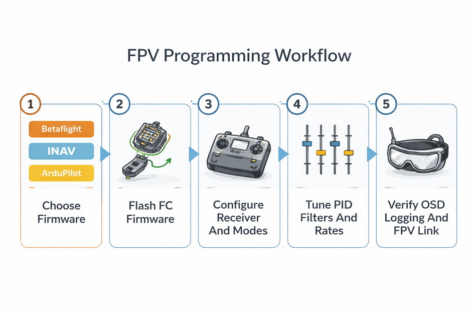 FPV Drone Programming Workflow Diagram