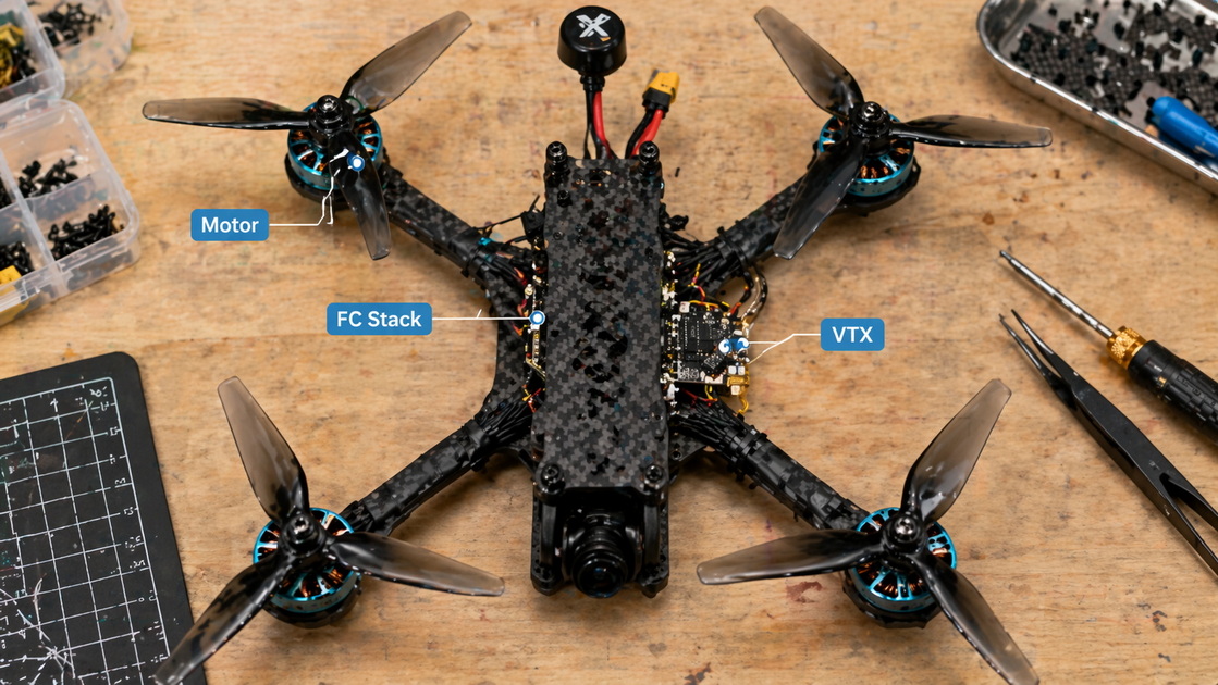 FPV 5 Inch Freestyle Build Detail