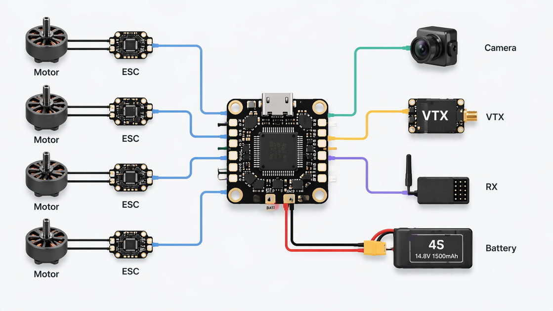 FPV Flight Controller System Diagram