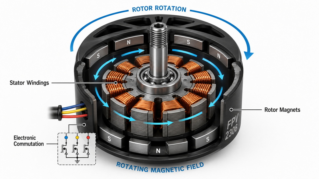 Brushless DC Motor Stator Rotor Diagram
