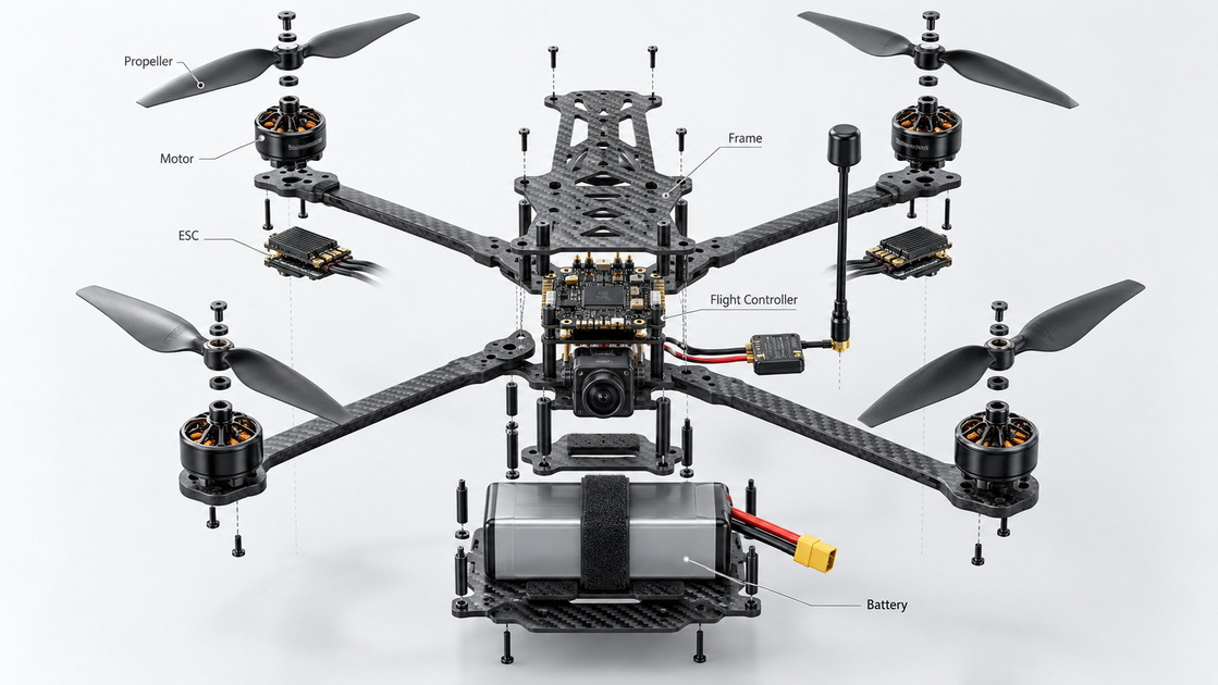 Quadcopter Drone Core Components