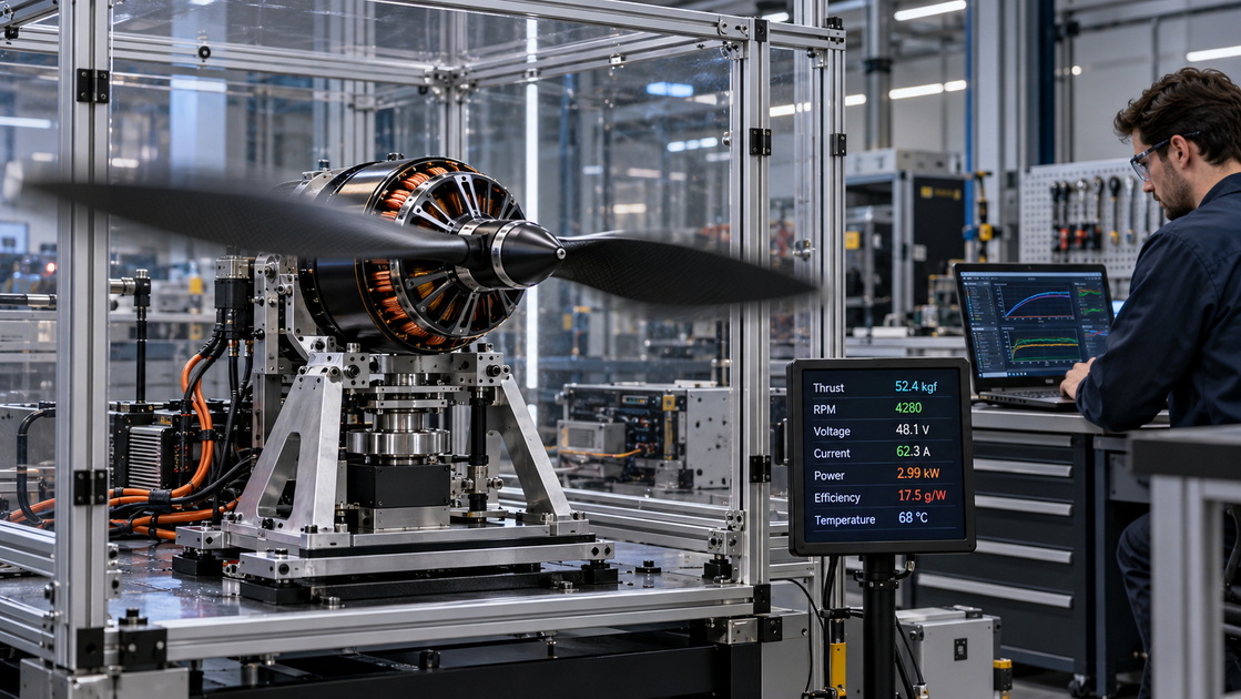 Heavy Lift UAV Thrust Test