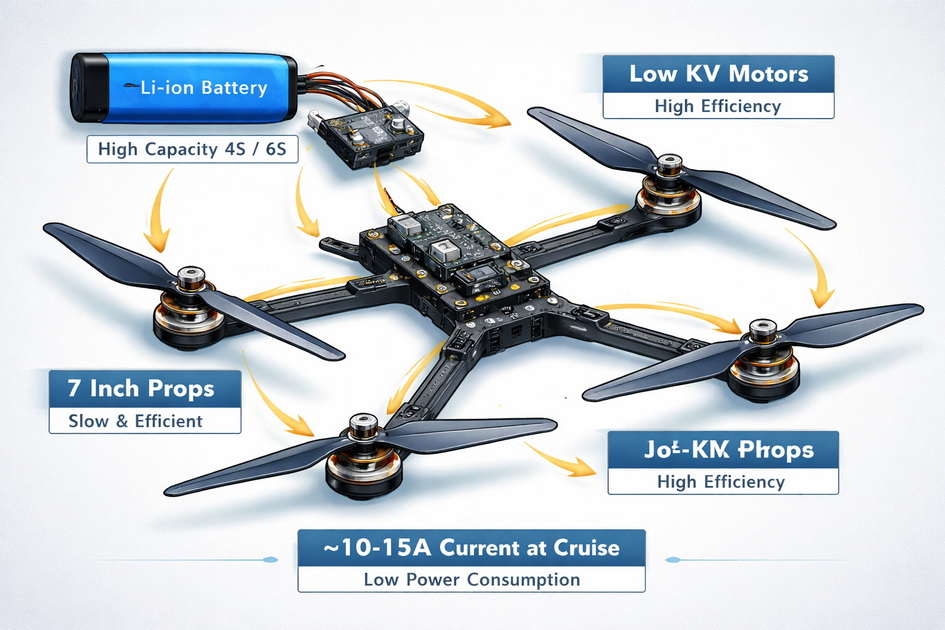 Long Range FPV Power System Diagram