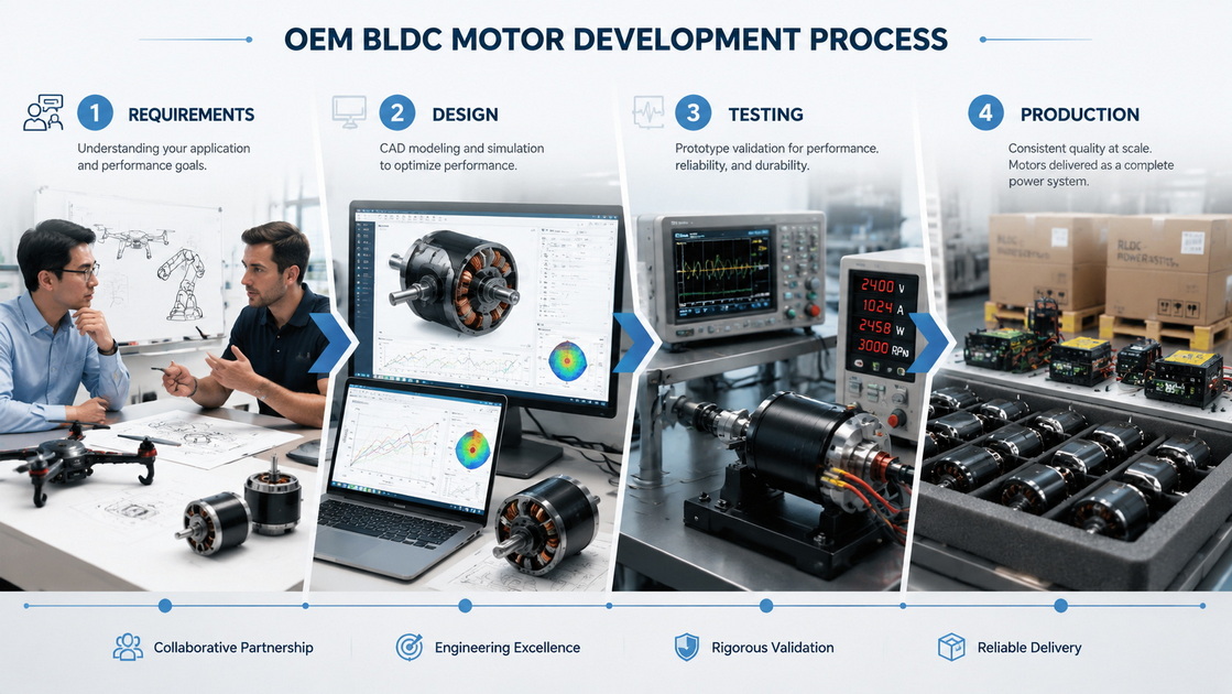 OEM Brushless Motor And Power System Development Flow